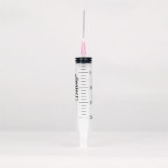 Genject Plastik Enjektör. 20 ml. Contalı. 18G Pembe İğneli