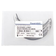 Feuerstein Sütür İğnesi. Spring Eye. 3/8. Keskin. 70 mm (12 Adet)