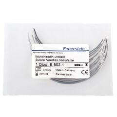 Feuerstein Sütür İğnesi. Spring Eye. 3/8. Keskin. 65 mm (12 Adet)