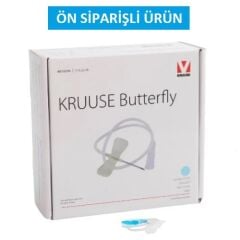 Kruuse Kelebek Set. 23G. Mavi. Luer Lock ( 50 Adet )