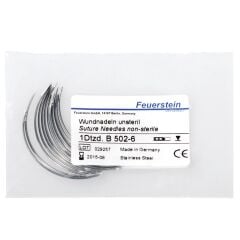 Feuerstein Veteriner Sütür İğnesi. Spring Eye. 3/8. Keskin. 60 mm (12 Adet)