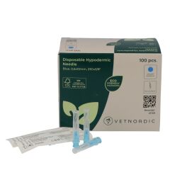 Vetnordic Enjektör İğnesi (23G x 3/8)  0,6x10 mm  (100 Adet) Mavi