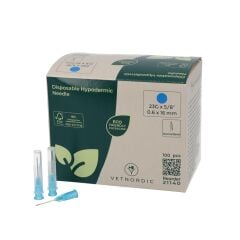 Vetnordic Enjektör İğnesi (23G x 5/8)  0,6x16 mm  (100 Adet) Mavi