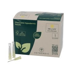 Vetnordic Enjektör İğnesi (19G x 5/8)  1,1x16 mm  (100 Adet) Krem