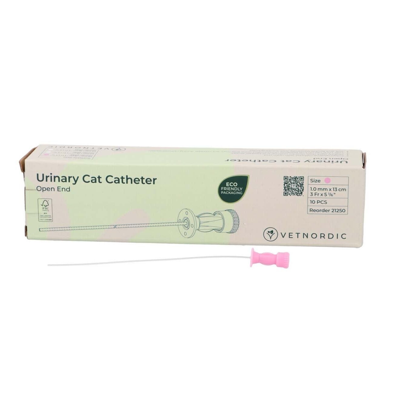 Vetnordic Steril Kedi İdrar Sondası. 1.0x130 mm. Mandrensiz (10'lu Paket)
