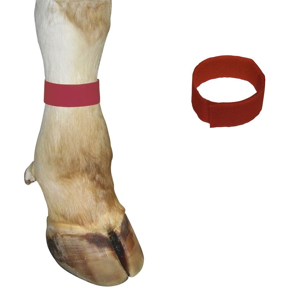 Ayak İşaretleme Bandı. Cırtlı. 36 cm. Kırmızı ( 10 Adet )