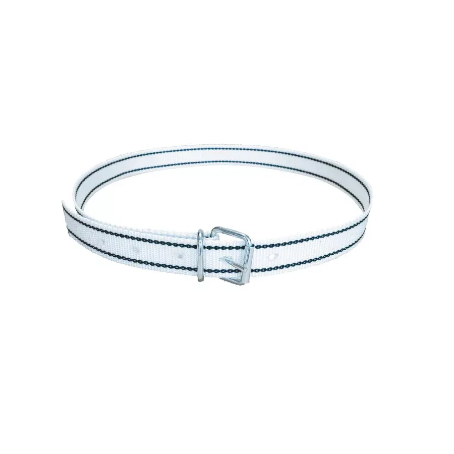 Büyükbaş Boyun Numaratör Kayışı. Tokalı Model. 130 cm. Beyaz / Siyah