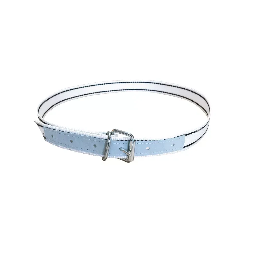 Büyükbaş Boyun Numaratör Kayışı. Derili. Tokalı Model. 130 cm. Beyaz / Siyah