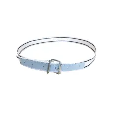 Büyükbaş Boyun Numaratör Kayışı. Derili. Tokalı Model. 130 cm. Beyaz / Siyah