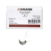 Kruuse-Vet Sütür İğnesi. Regular Eye. 3/8. Keskin. 21 mm. 10/pk