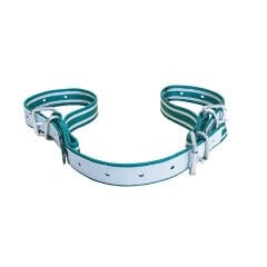 Sığır Kösteği. 3 Tokalı. Yeşil / Beyaz. Derili