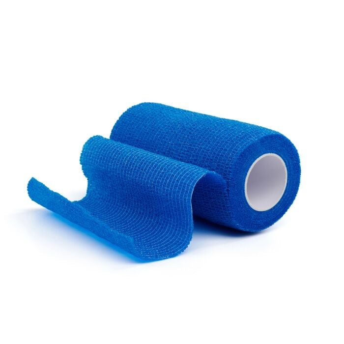 Kruuse Flexible Cohesive Bandaj. Mavi. 10 cm x 4.5 metre