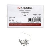 Kruuse-Vet Sütür İğnesi. Spring Eye. 3/8. Yuvarlak. 23 mm. 10/pk
