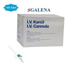 Galena Veteriner İntraket. IV Kanül. 18G (1.3x45 mm) Yeşil. 100'lü Paket