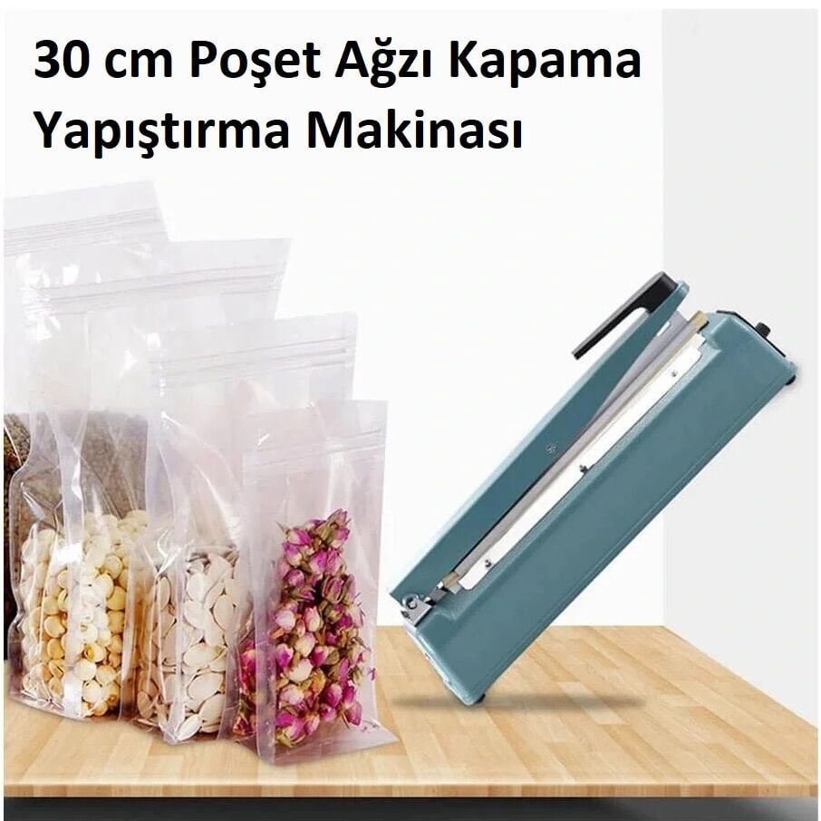 30 cm Poşet Ağzı Kapama Yapıştırma Makinası. Plastik Gövdeli Model