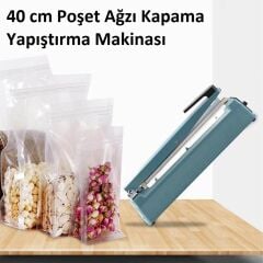 40 cm Poşet Ağzı Kapama Yapıştırma Makinası. Plastik Gövdeli Model