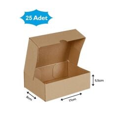 Katlanabilir Paketleme Kutusu No:1 (25 Adet) 17 x 8 x 5,5 cm