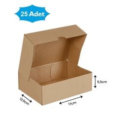 Katlanabilir Paketleme Kutusu No:2 (25 Adet) 17 x 12,5 x 5,5 cm