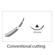 Kruuse-Vet Sütür İğnesi. Regular Eye. 3/8. Keskin. 89 mm. 10/pk