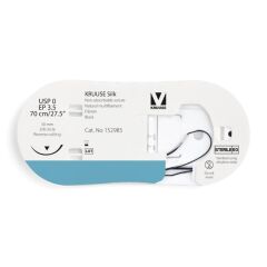 Kruuse İpek İplik No:0. 70 cm. 3/8 Keskin İğneli 30 mm ( 12 Adet )