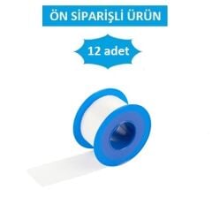 Kruuse İpek Flaster Bant. 2,5 cm x 5 metre ( 12 adet )
