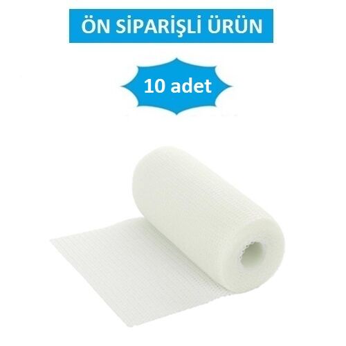 Kruuse Fiberglas Sentetik Alçılı Bandaj. 10 cm x 3,6 metre ( 10 adet ) Beyaz