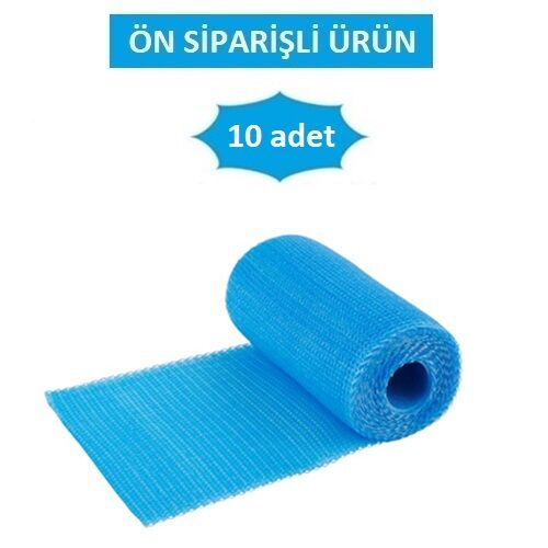 Kruuse Fiberglas Sentetik Alçılı Bandaj. 10 cm x 3,6 metre ( 10 adet ) Mavi
