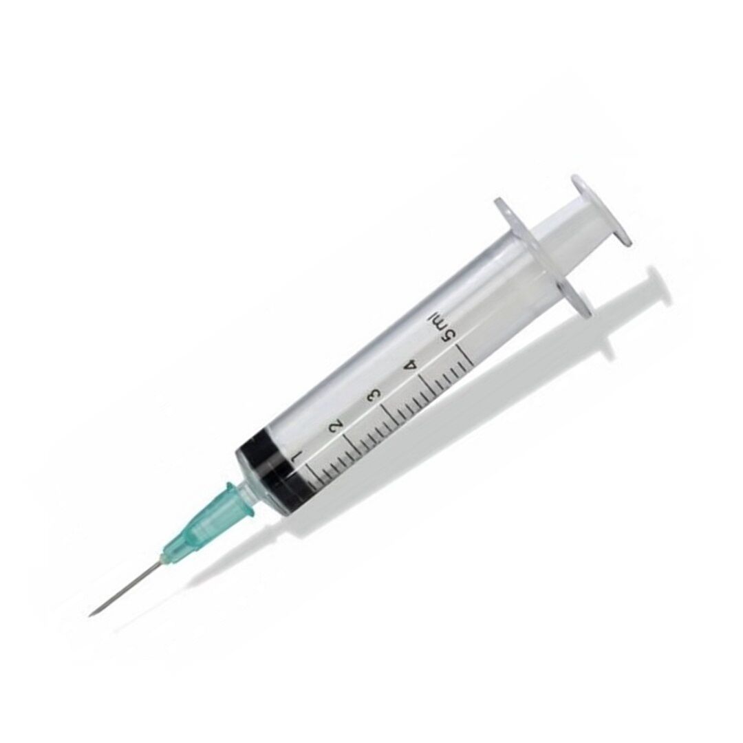 Berika Plastik Enjektör. 5 ml. Contalı. 21G Yeşil Kısa İğneli