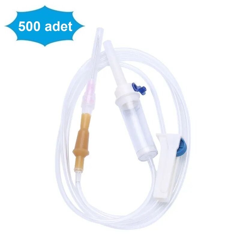 Berika Serum Seti. 18G Pembe İğneli. Luer Lock ( 500 Adet )