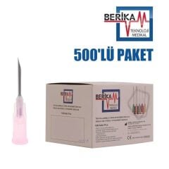Berika Enjektör İğnesi (18G x 5/8) 1,20x16 mm (500 Adet) Pembe