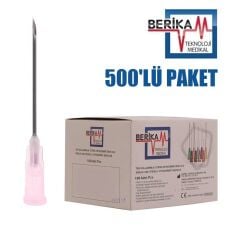 Berika Enjektör İğnesi (18G x 1½) 1,20x38 mm (500 Adet) Pembe