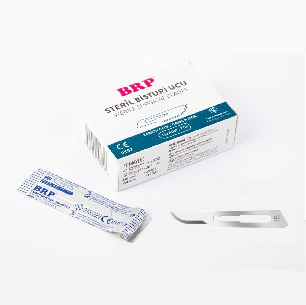 BRP Vet Bistüri Ucu. No:15 (100 Adet)