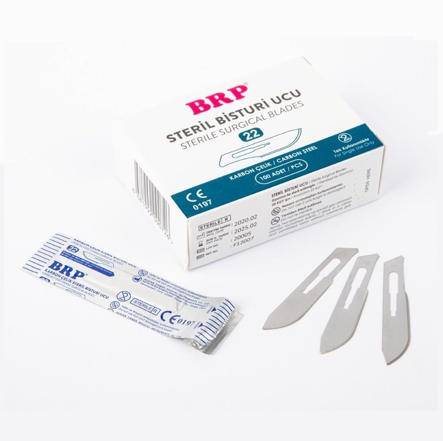 BRP Vet Bistüri Ucu. No:22 (100 Adet)
