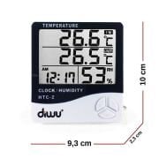 Diwu Termometre-Higrometre. HTC-2 (Nem ve Sıcaklık Ölçer) Problu