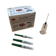 Veteriner Kan alma iğnesi. 0.8*38 mm (21G x 1½) Yeşil. 100/pk