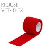 Kruuse Vet-Flex Cohesive Bandaj. 5 cm x 4.5 metre. Kırmızı