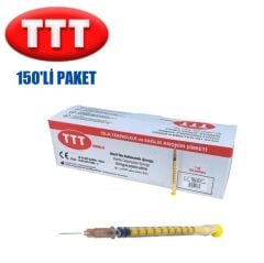 TTT Plastik İnsülin Enjektörü. 1 ml. 26G (150 Adet)