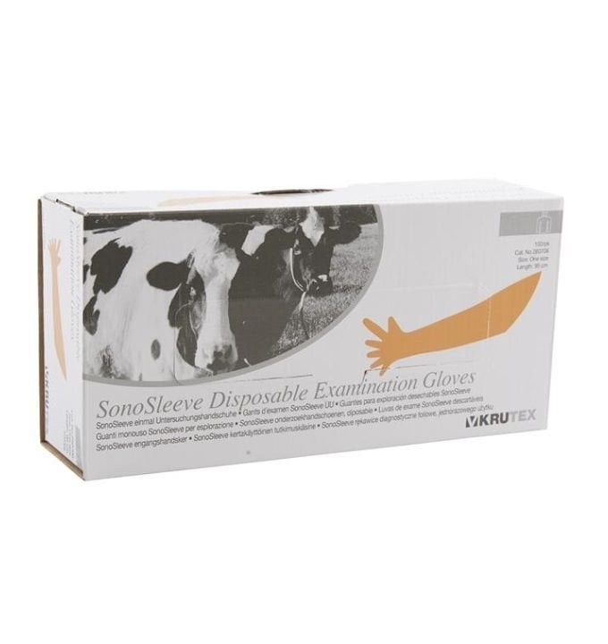 Krutex SonoSleeve 6 Parmaklı Rektal Eldiven (100 Adet)
