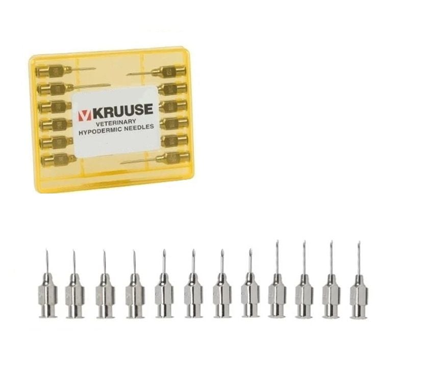 Kruuse Enjektör İğnesi. Karışık Set II. Kanatlılar İçin (12 Adet)