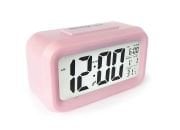 Masaüstü Saat Takvim Termometre. Pembe