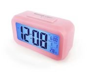 Masaüstü Saat Takvim Termometre. Pembe