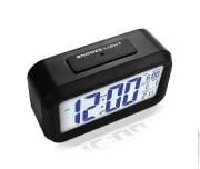 Masaüstü Saat Takvim Termometre. Siyah