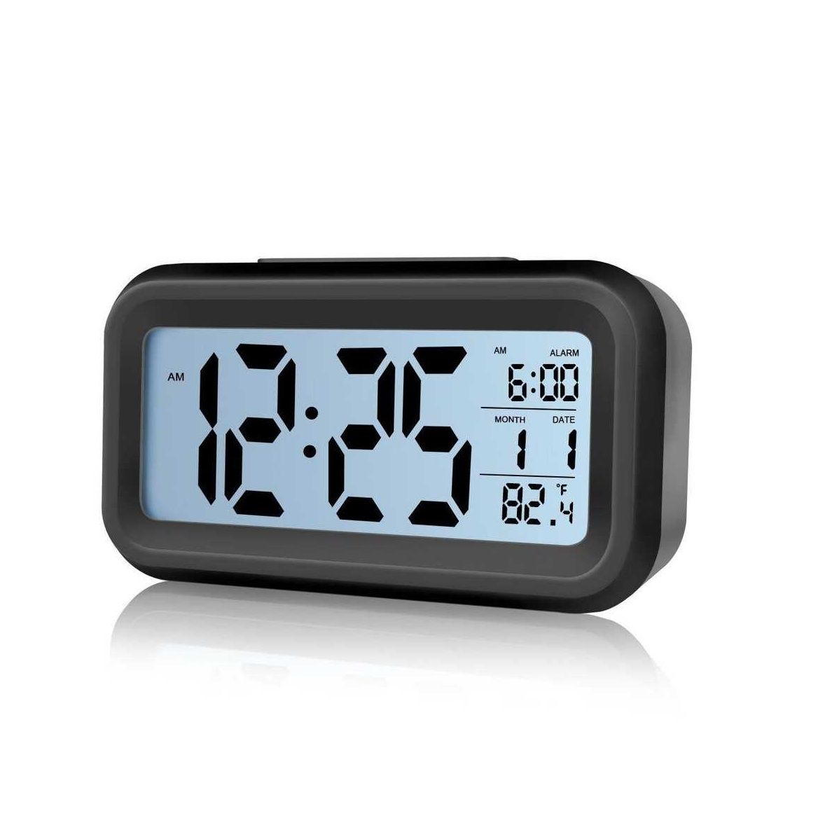 Masaüstü Saat Takvim Termometre. Siyah