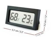 Termometre - Higrometre. Dijital. Siyah ( Nem ve Sıcaklık Ölçer )